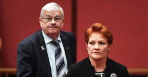 Pauline Hanson and Brian Burston in Australian Senate One Nation Senator's toxic workplace rampant with sexual harassment